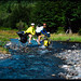 Chip and Amy crossing a creek